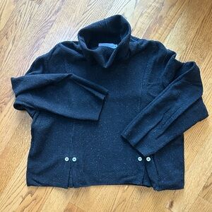 Willow Black Speckled Turtleneck Sweater